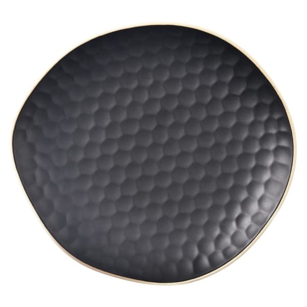 Keramisk desserttallerken svart TEA TIME 16,5x15 cm