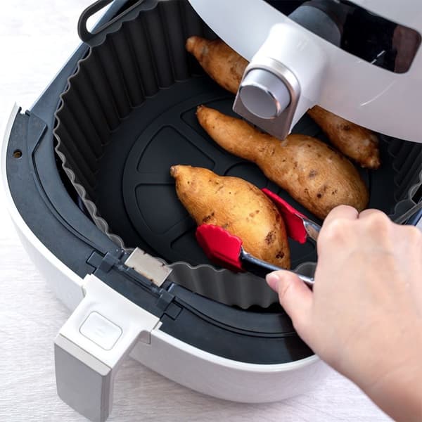 Air Fryer fettfri silikoninnsats, Grå, 20 cm