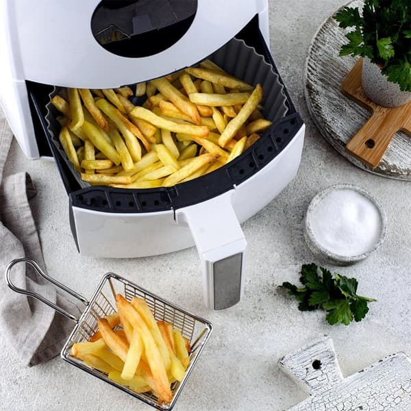 Air Fryer fettfri silikoninnsats, Grå, 20 cm