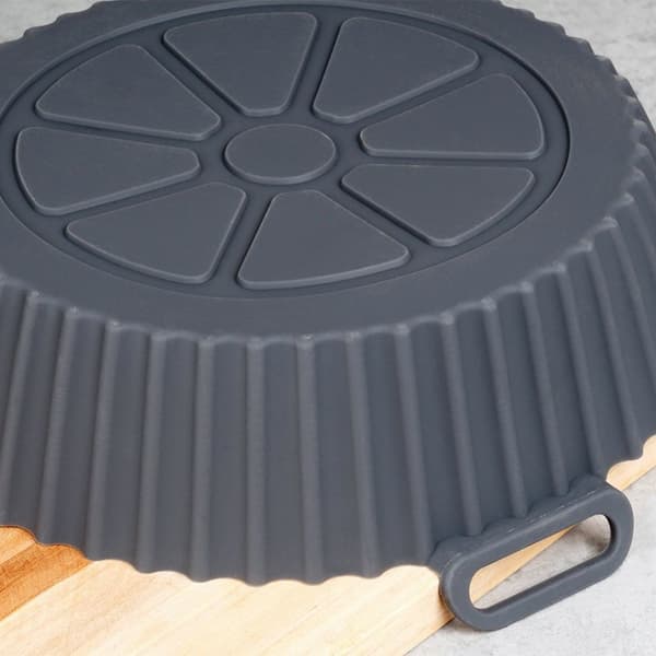 Air Fryer fettfri silikoninnsats, Grå, 20 cm