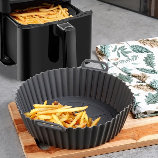 Air Fryer fettfri silikoninnsats, Grå, 20 cm