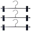 Miniatyrbillede 3 af 11: Sort metal buksebøjle med clips, 3 stk.