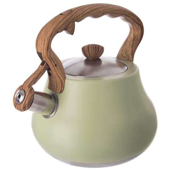 Vannkoker med fløyte, stål, GRØNN, 3 l