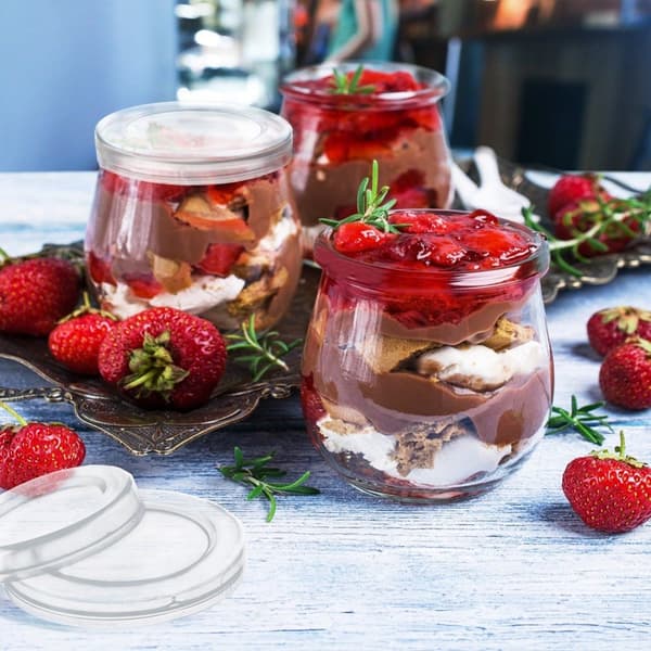 Lokk til yoghurtkrukke 6,8 cm 12 stk.