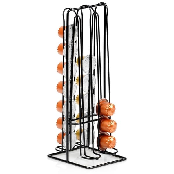 Nespresso kaffekapselställ metallsvart 30 cm