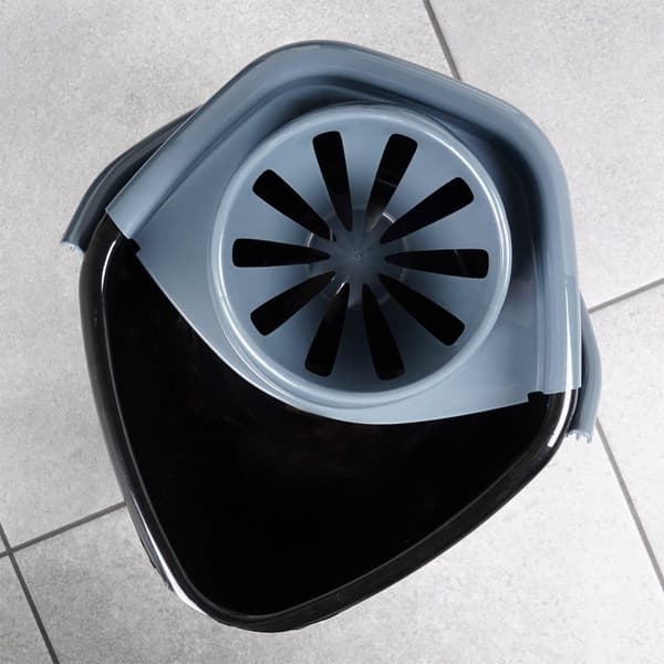 Mopphink med vridare, plast, svart, 10 l