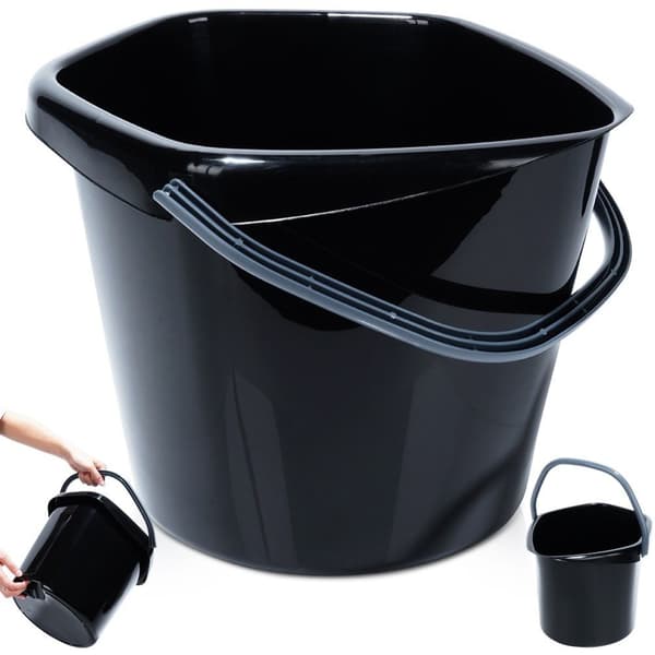 Svart plasthink 14 l