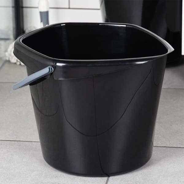 Svart plasthink 14 l