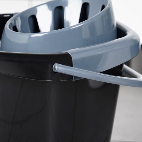 Mopphink med vridare, plast, svart, 14 l
