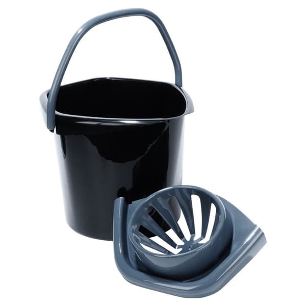 Mopphink med vridare, plast, svart, 14 l