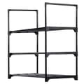 Miniatyrbilde 3 av 11: Skostativ metall sort 3-plan 57x28x55 cm