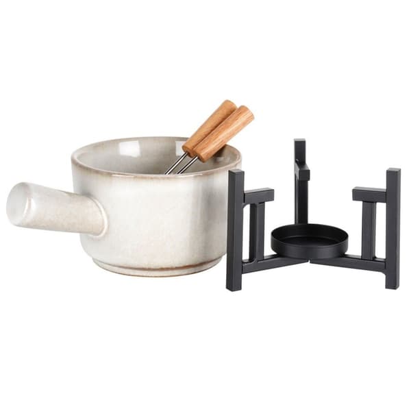 Fonduesæt, porcelæn, 450 ml, 4 stk.