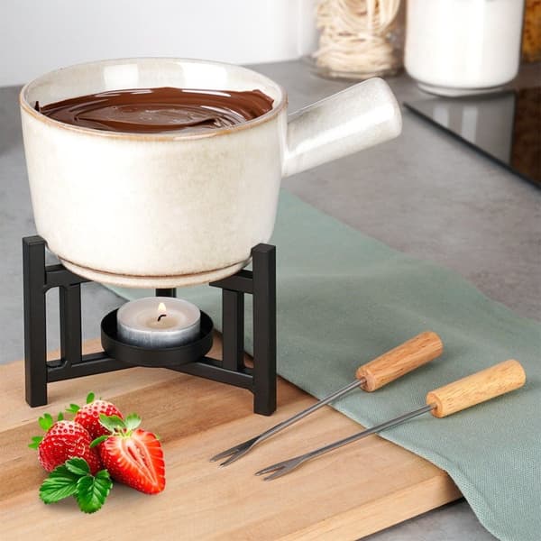 Fonduesæt, porcelæn, 450 ml, 4 stk.