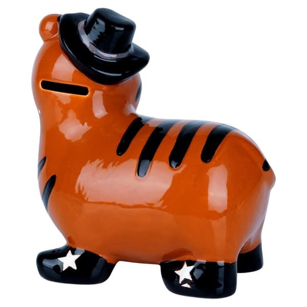 Keramisk sparegris tiger