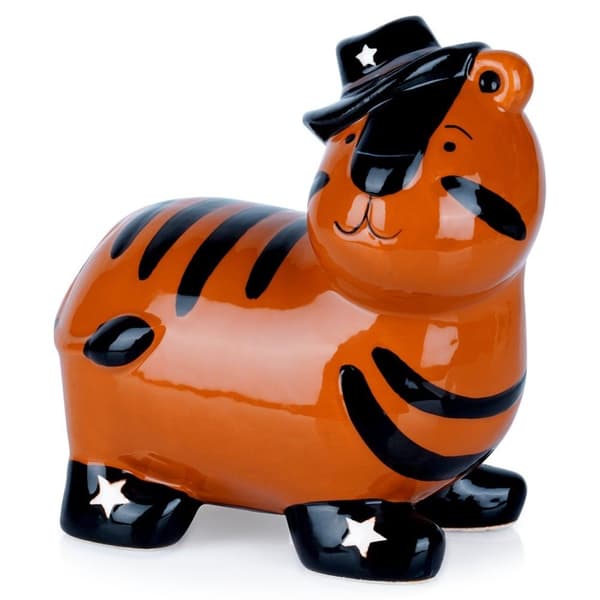 Keramisk sparegris tiger