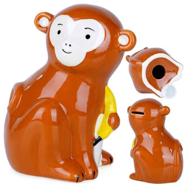 Keraaminen Monkey Piggy Bank
