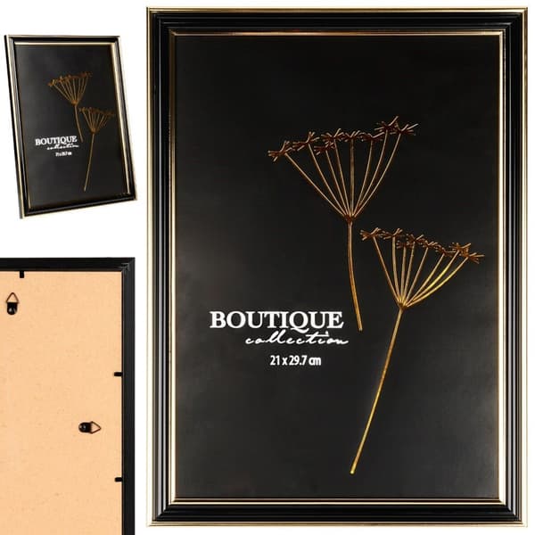Sort guld fotoramme 21x29,7 cm