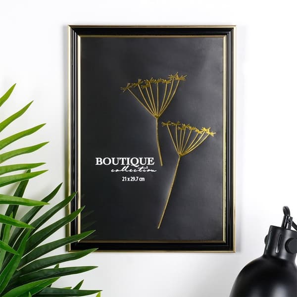 Sort guld fotoramme 21x29,7 cm