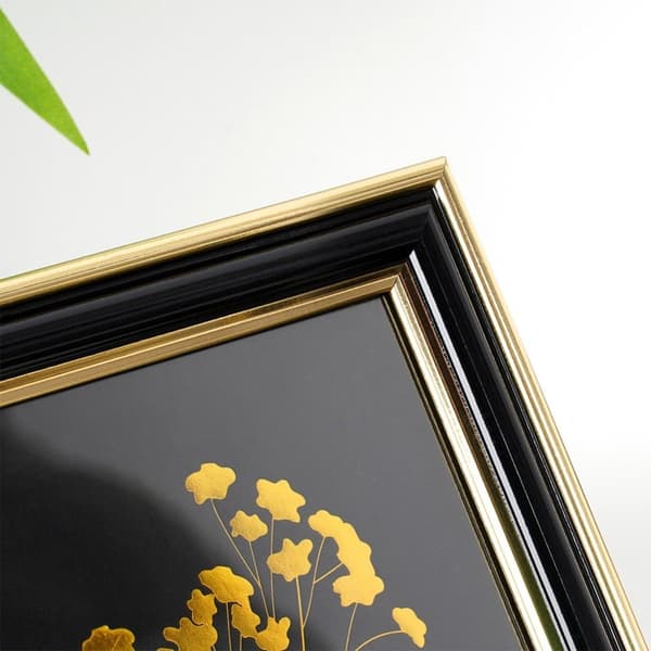 Sort guld fotoramme 12,6x17,8 cm