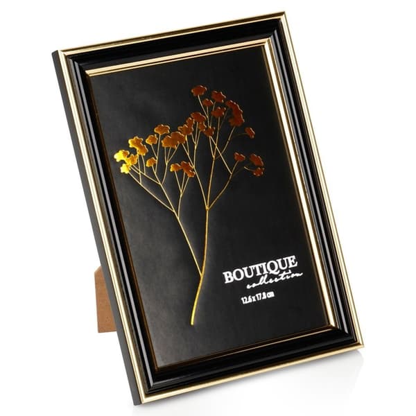 Sort guld fotoramme 12,6x17,8 cm
