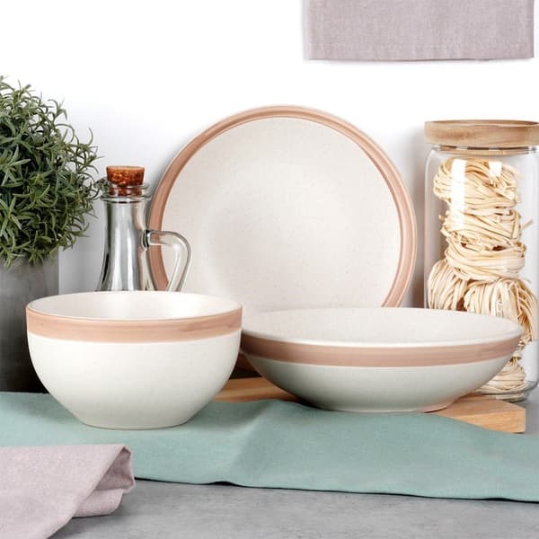 Dyp keramisk middagstallerken beige ARTHENA BEIGE 20 cm, 900 ml