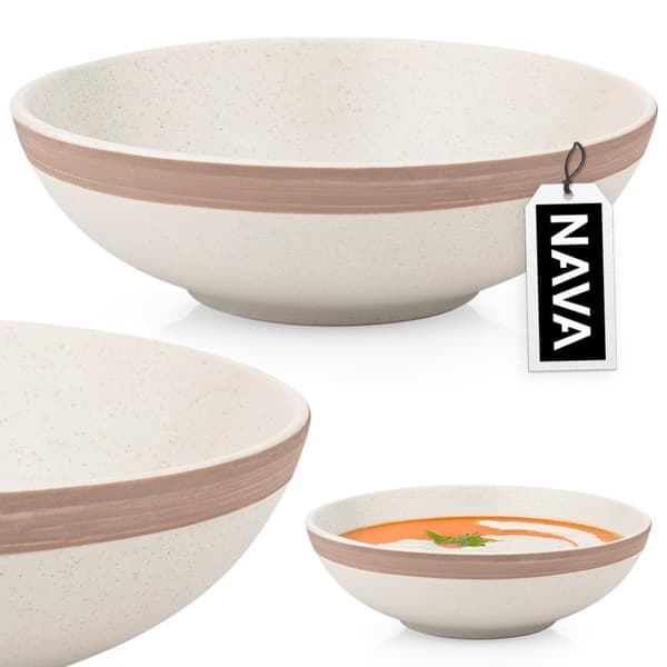 Dyp keramisk middagstallerken beige ARTHENA BEIGE 20 cm, 900 ml