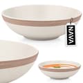 Miniatyrbilde 6 av 6: Dyp keramisk middagstallerken beige ARTHENA BEIGE 20 cm, 900 ml