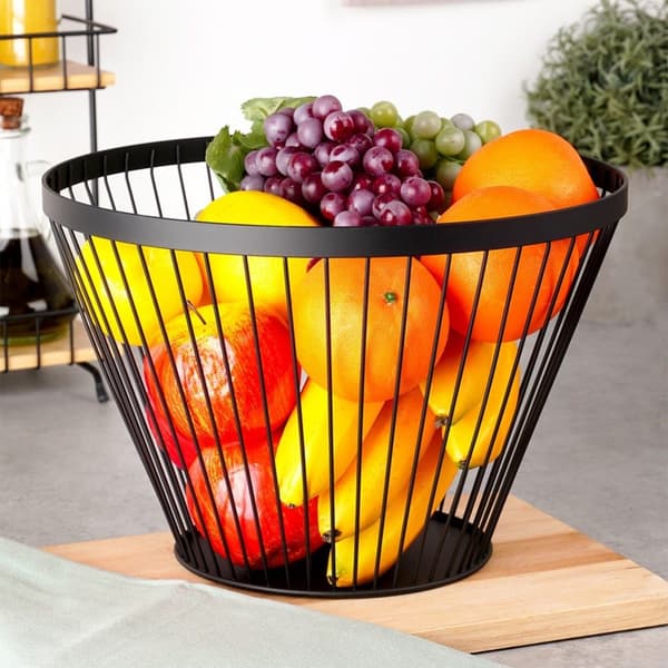 Fruktkorg metall svart MISTY 30 cm