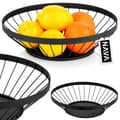 Miniatyrbilde 7 av 7: Fruktkurv metall sort MISTY 28 cm