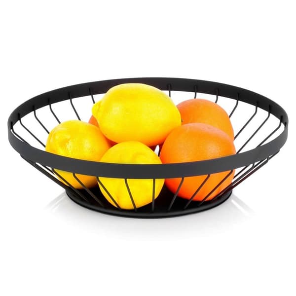 Fruktkurv metall sort MISTY 28 cm