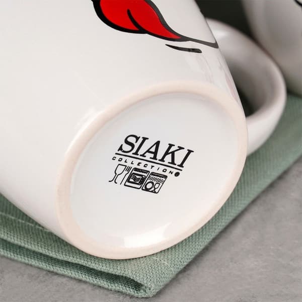 Keramikkrus smiley 350 ml 6 stk.