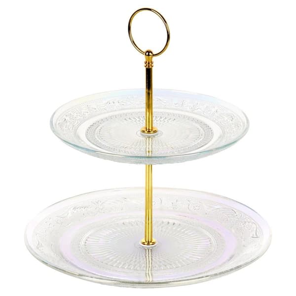 Glasfat, 2-vånings, 24 cm