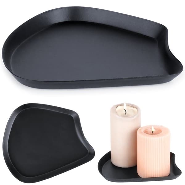 Stativ för dekorativa ljuskompositioner, metall, svart, 17x15,5 cm