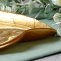 Miniatyrbillede 5 af 8: Glasguld serveringsfad 18x16 cm