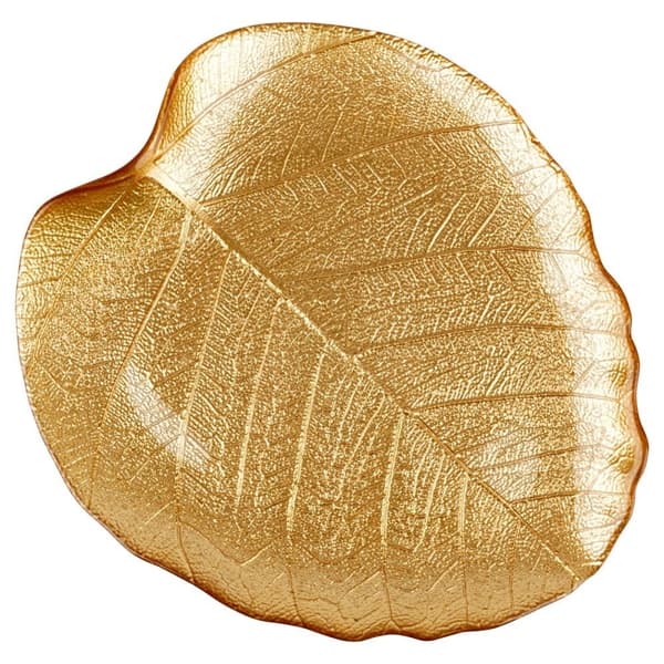 Serveringsfad af bladguld 27,5x24 cm