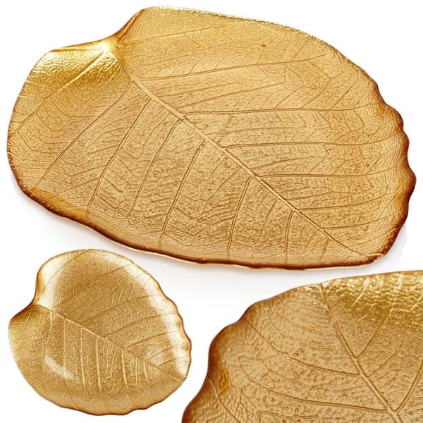Serveringsfad af bladguld 27,5x24 cm