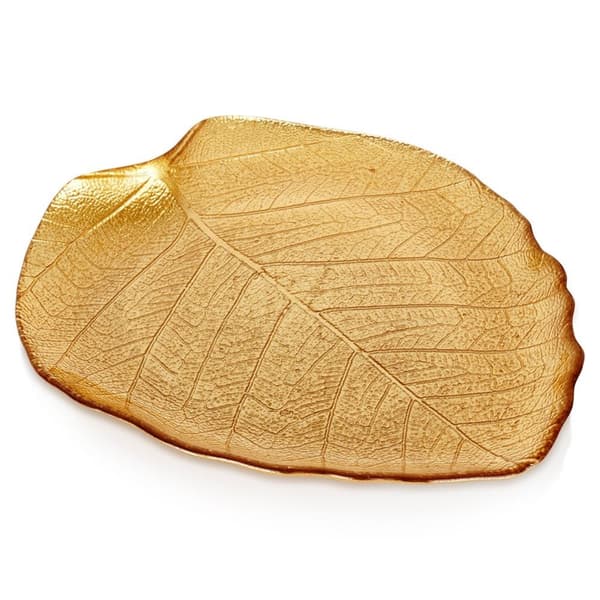 Serveringsfad af bladguld 27,5x24 cm