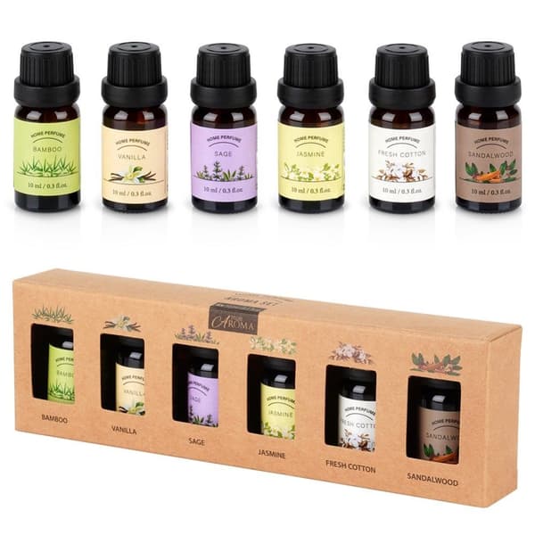 Sett med eteriske oljer 10 ml 6 stk.