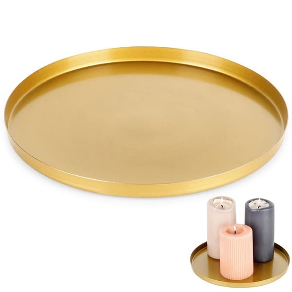 Jalusta koristeellisille kynttiläkoostumuksille, metalli, kulta, 21,5 cm