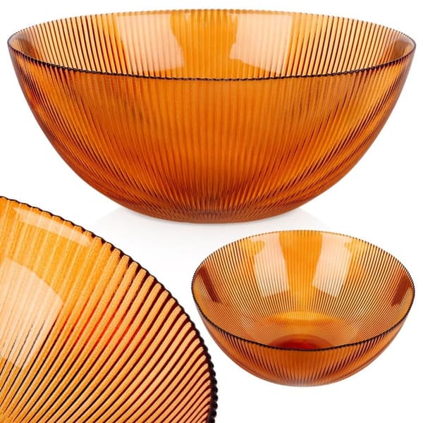 Amber glass salatbolle 28 cm, 4 l
