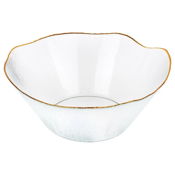 Salatskål glass gull 27 cm, 2,8 l