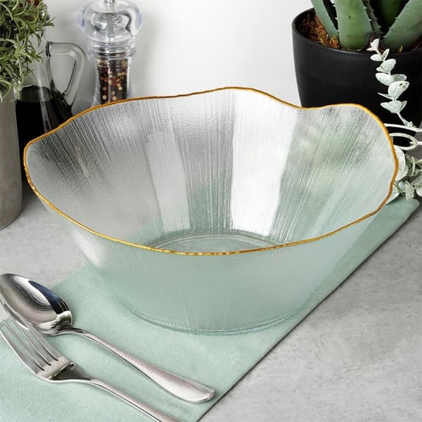 Salatskål glass gull 27 cm, 2,8 l