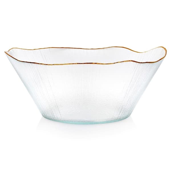 Salatskål glass gull 27 cm, 2,8 l