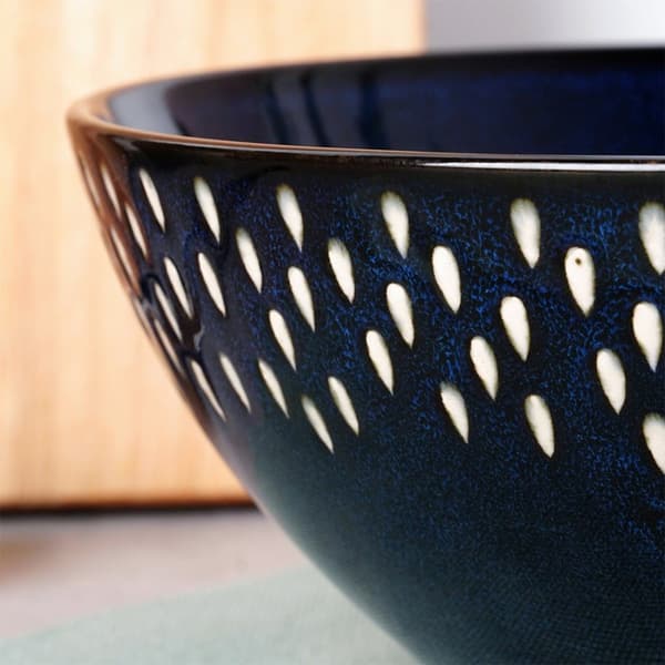 Keramisk salatskål, marineblå, 23 cm, 2 l