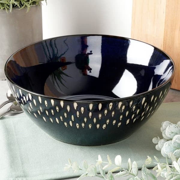 Keramisk salatskål, marineblå, 23 cm, 2 l