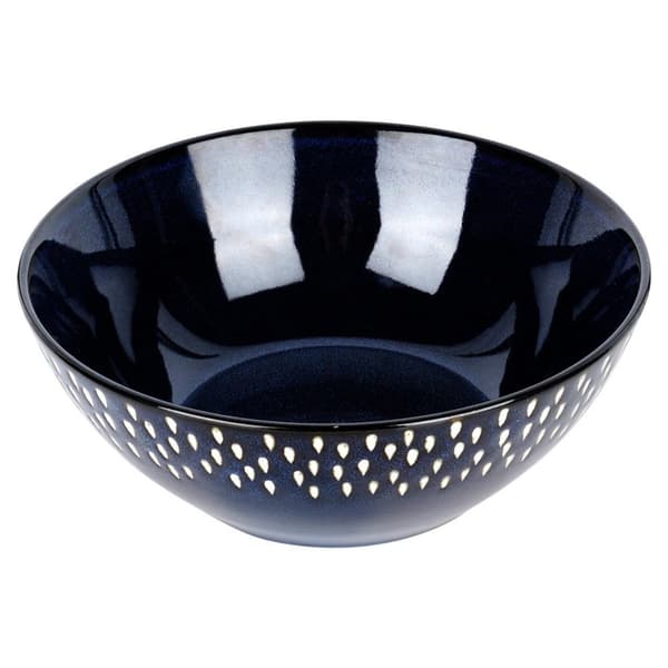 Keramisk salatskål, marineblå, 20 cm, 1,1 l