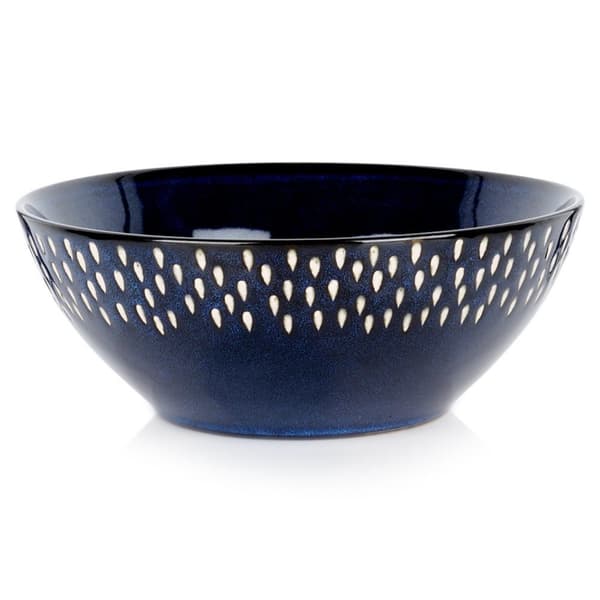 Keramisk salladsskål, marinblå, 20 cm, 1,1 l