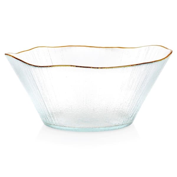 Salatskål glas guld 21 cm, 1,2 l