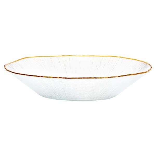 Salatskål glas guld 29,5 cm, 1,6 l