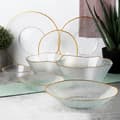 Miniatyrbillede 6 af 7: Salatskål glas guld 29,5 cm, 1,6 l